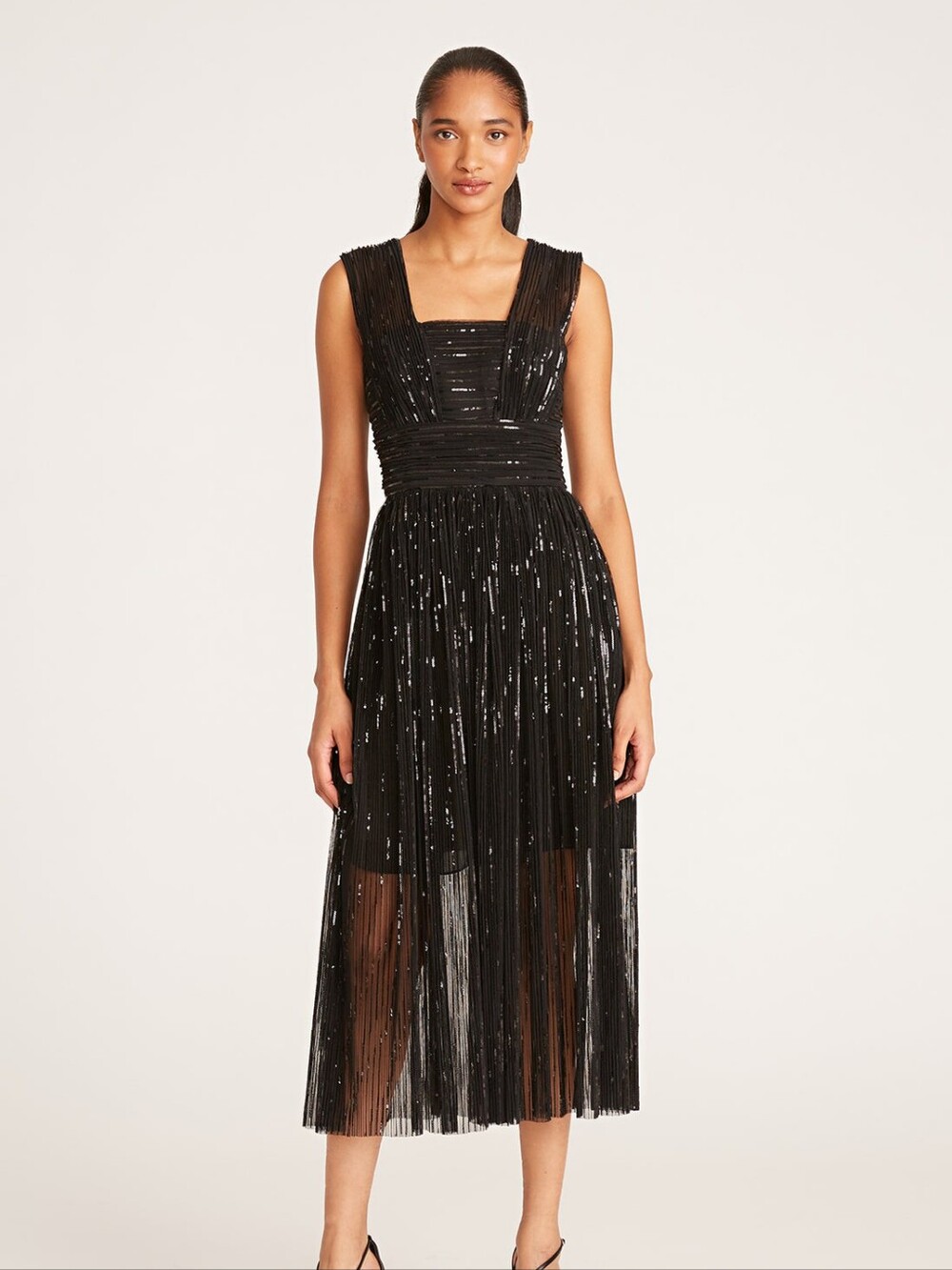 Halston Elegant Black Evening Dress